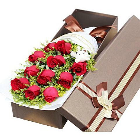 rose in a box gift